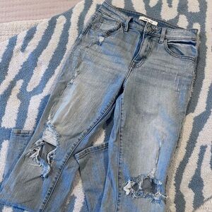 Distressed Light Blue Jeans